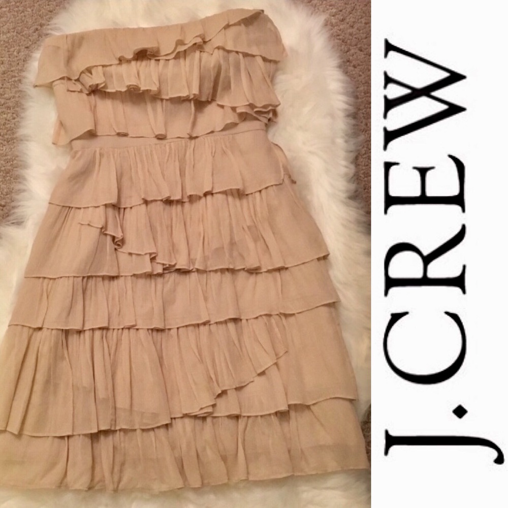 J.Crew Cream Silk Bodice Mini Dress - SZ: 2